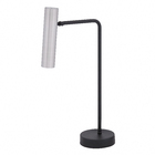 Luminária de Mesa Preta e Prata Metal Mini Tube Auremar