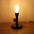 Luminária de Mesa Preta e Vermelha Metal Loki Inspire