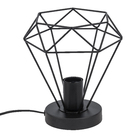 Luminária de Mesa Preta Fosco Metal Diamond Inspire