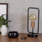 Luminária de Mesa Preta Fosco Metal Nino Inspire