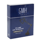 Luminária de Mesa Preta Metal 3D Lamp Gmh