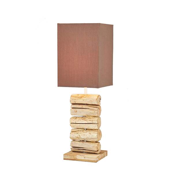 Luminária De Mesa Puricatione Horizon Com Base Em Teca