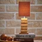 Luminária De Mesa Puricatione Horizon Com Base Em Teca