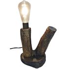 Luminária De Mesa Rústica Tronco Árvore P/ 1 Lâmpada-bivolt