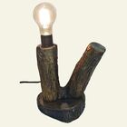 Luminária De Mesa Rústica Tronco Árvore P/ 1 Lâmpada-bivolt