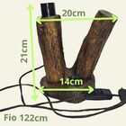 Luminária De Mesa Rústica Tronco Árvore P/ 1 Lâmpada-bivolt