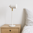 Luminária de Mesa Sandra Com Cúpula Articulada Branca