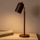 Luminária de Mesa Sandra Com Cúpula Articulada Marrom Cortem