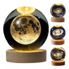 Luminária De Mesa Sistema Solar 3d Em Cristal Usb