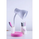 Luminária De Mesa Spiralle Pink Porta Lápis E27 Bivolt