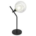 Luminária De Mesa Touch Aro Jabuticaba Globo Harmony Preto