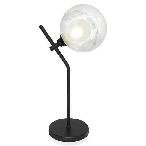 Luminária De Mesa Touch Aro Jabuticaba Globo Harmony Preto