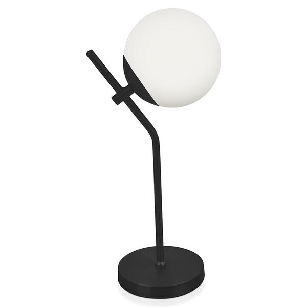Luminária De Mesa Touch Aro Jabuticaba Globo Orby Preto