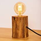 Luminária De Mesa Tronco De Eucalipto