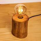 Luminária De Mesa Tronco De Eucalipto