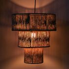 Luminária De Palha Aramada Boho