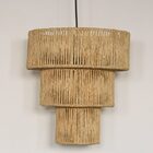 Luminária De Palha Aramada Boho