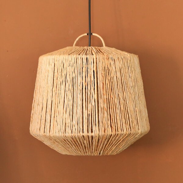 Luminária De Palha Aramada Enseada P - 31x31cm