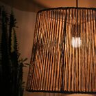 Luminária De Palha Aramada M