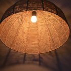 Luminária De Palha Aramada Oca  - 55x30cm