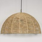 Luminária De Palha Aramada Oca  - 55x30cm