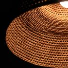 Luminária De Palha De Carnaúba Boho