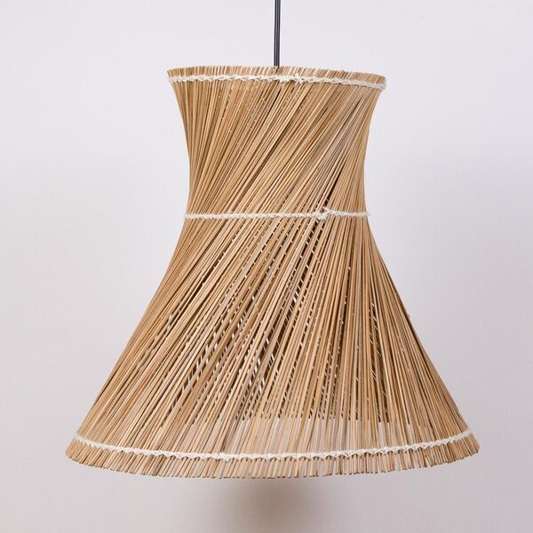 Luminária De Palha De Coqueiro Talos Ampulheta P