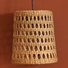 Luminária De Palha De Taboa Vazada