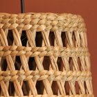 Luminária De Palha De Taboa Vazada