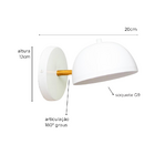 Luminária De Parede Arandela Articulada Alice Branca