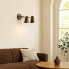 Luminária de Parede Arandela Articulada Anani Marrom Cortem