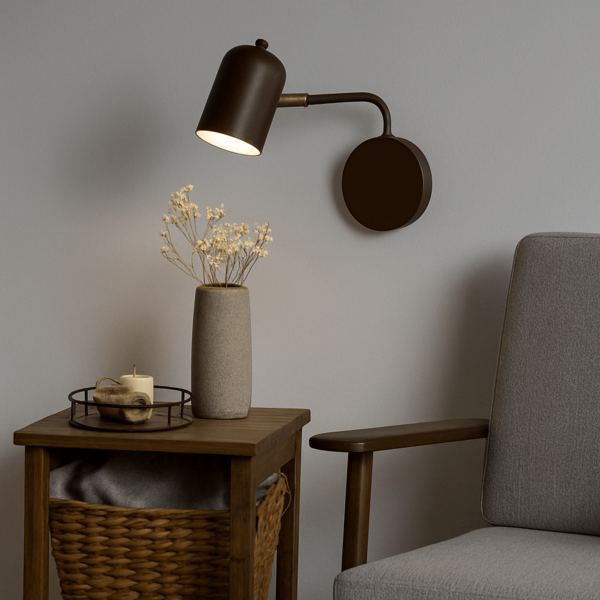Luminária de Parede Arandela Articulada Anne Marrom