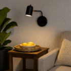 Luminária de Parede Arandela Articulada Anne Preta