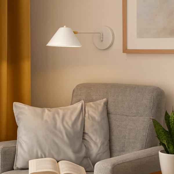 Luminária de Parede Arandela Articulada Bak Branca