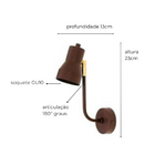 Luminária de Parede Arandela Articulada Carolee Branca