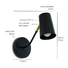 Luminária de Parede Arandela Articulada Clara Branca