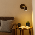 Luminária de Parede Arandela Articulada Dorothea Marrom Cortem