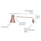 Luminária de Parede Arandela Articulada Eileen Branca