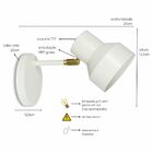 Luminária de Parede Arandela Articulada Elizabeth Branca