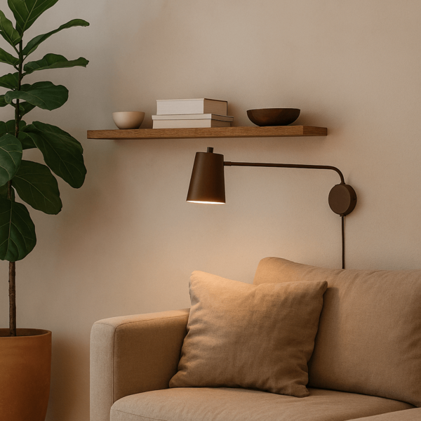 Luminária de Parede Arandela Articulada Maria Marrom Cortem