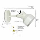 Luminária de Parede Arandela Articulada Marie Marrom Cortem