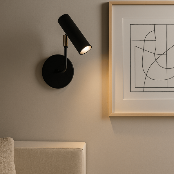 Luminária de Parede Arandela Articulada Sofhie L Preta