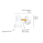 Luminária de Parede Arandela Articulada Spot Minna Marrom Cor