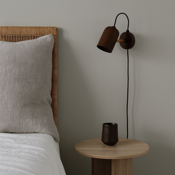 Luminária de Parede Arandela Articulada Spot Olga Marrom Cort