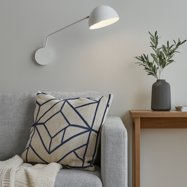 Luminária de Parede Arandela Articulada Wang Branca