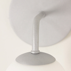 Luminária De Parede Arandela Bolinha Globo Vidro Cama Prata