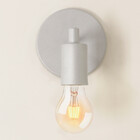 Luminária De Parede Arandela Botão Sala Quarto Vintage Prata