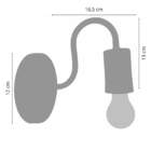 Luminária De Parede Arandela Curva Sala Cama Alumínio Cobre