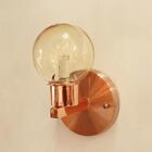 Luminária De Parede Arandela Éros Cobre Com Vidro Âmbar Para