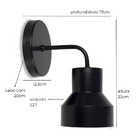 Luminária De Parede Arandela Fixa Elizabeth Branca